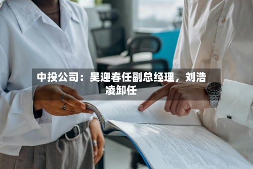中投公司：吴迎春任副总经理，刘浩凌卸任-第2张图片