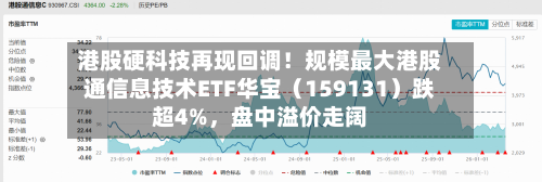 港股硬科技再现回调！规模最大港股通信息技术ETF华宝（159131）跌超4%，盘中溢价走阔-第2张图片