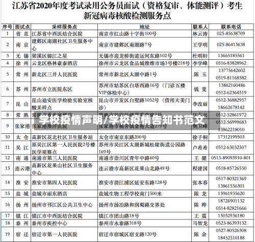 学校疫情声明/学校疫情告知书范文-第2张图片