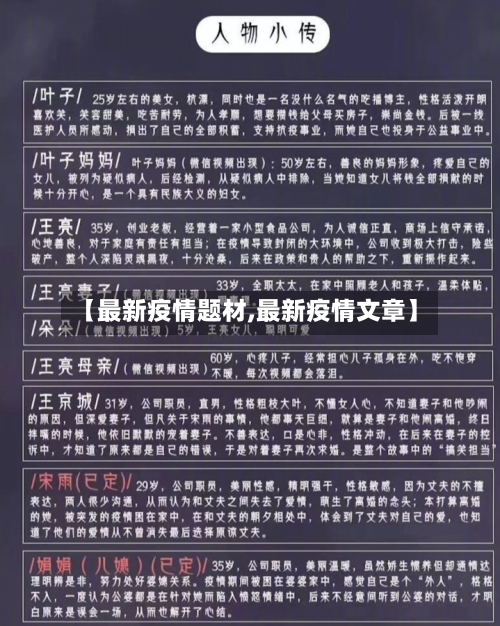 【最新疫情题材,最新疫情文章】-第2张图片