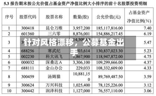 针对风格漂移，公募基金出手-第2张图片