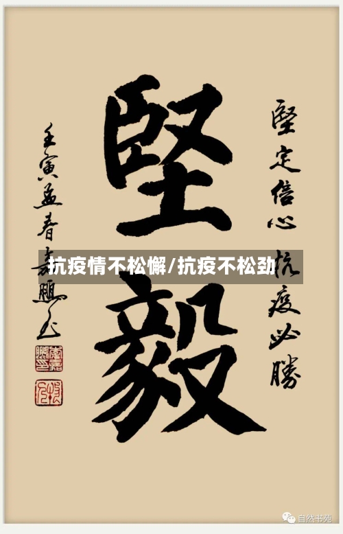 抗疫情不松懈/抗疫不松劲-第2张图片