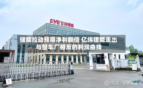 储能拉动预期净利翻倍 亿纬锂能走出与整车厂相反的利润曲线