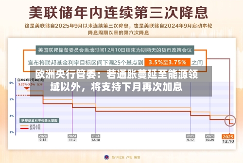 欧洲央行管委：若通胀蔓延至能源领域以外，将支持下月再次加息-第3张图片