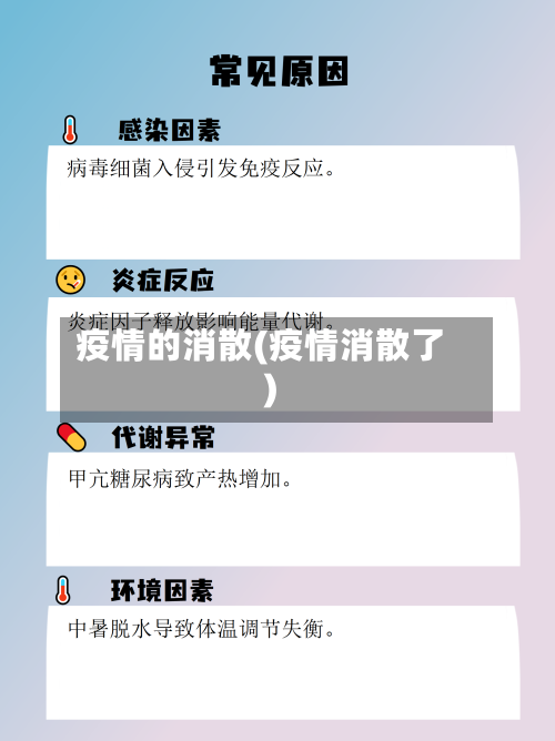 疫情的消散(疫情消散了)