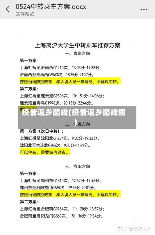 疫情返乡路线(疫情返乡路线图)
