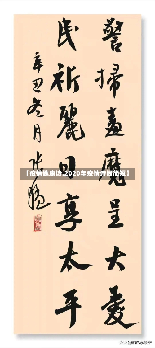 【疫情健康诗,2020年疫情诗词简短】-第2张图片
