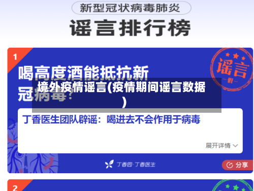 境外疫情谣言(疫情期间谣言数据)