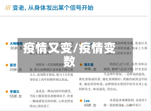 疫情又变/疫情变数
