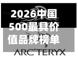 2026中国500最具价值品牌榜单出炉	，30多个纺织服装品牌上榜-第2张图片