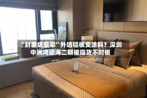 “封面级豪宅	”外墙铝板变涂料？深圳中洲湾迎海二期被指货不对板-第2张图片