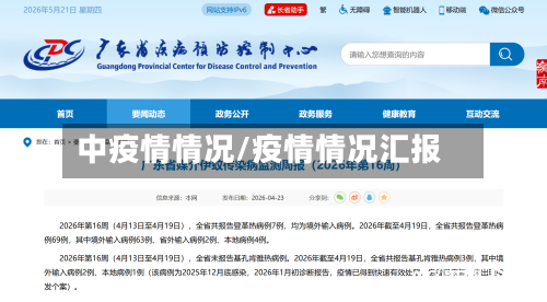 中疫情情况/疫情情况汇报