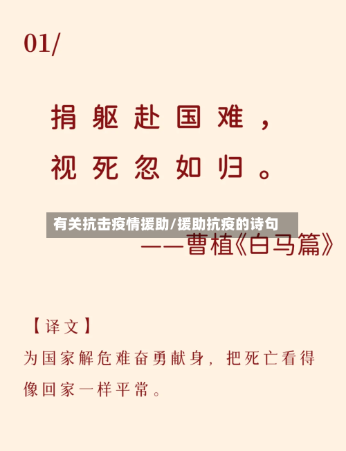 有关抗击疫情援助/援助抗疫的诗句