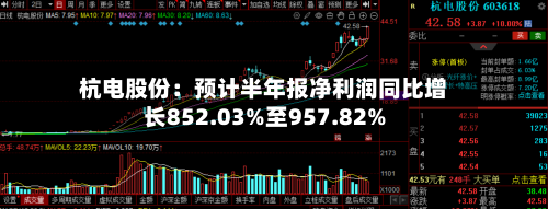 杭电股份:预计半年报净利润同比增长852.03%至957.82%-第2张图片