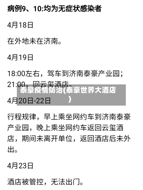 泰豪疫情防治(泰豪世界大酒店)-第3张图片