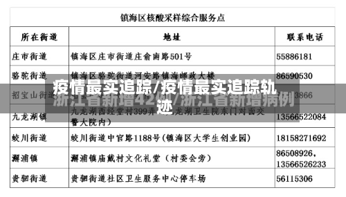疫情最实追踪/疫情最实追踪轨迹