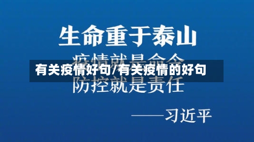 有关疫情好句/有关疫情的好句