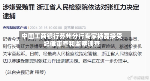 中国工商银行苏州分行专家杨磊接受纪律审查和监察调查-第2张图片