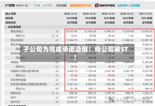 子公司为完成承诺造假!母公司被ST!-第3张图片