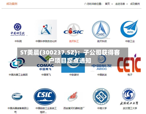 ST美晨(300237.SZ):子公司获得客户项目定点通知-第2张图片