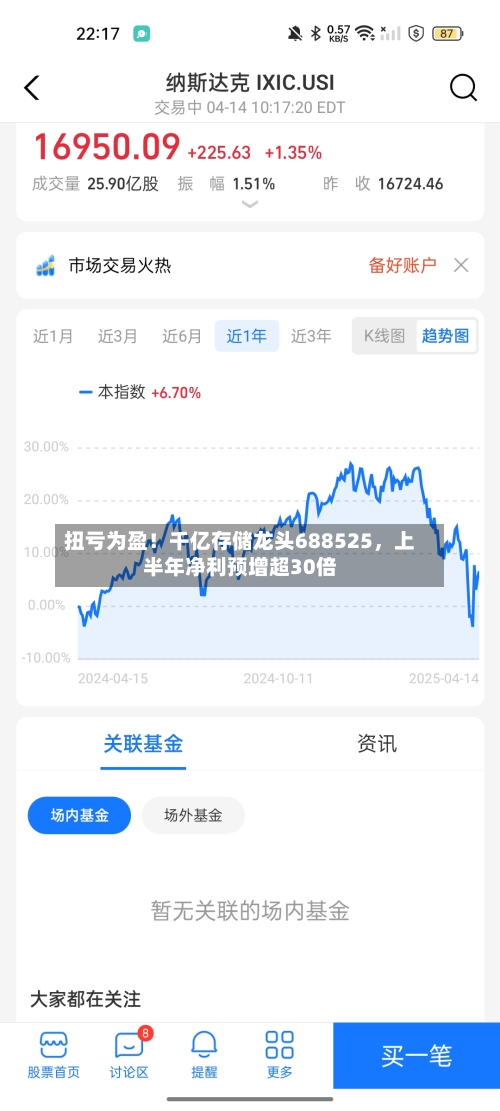 扭亏为盈！千亿存储龙头688525，上半年净利预增超30倍-第2张图片
