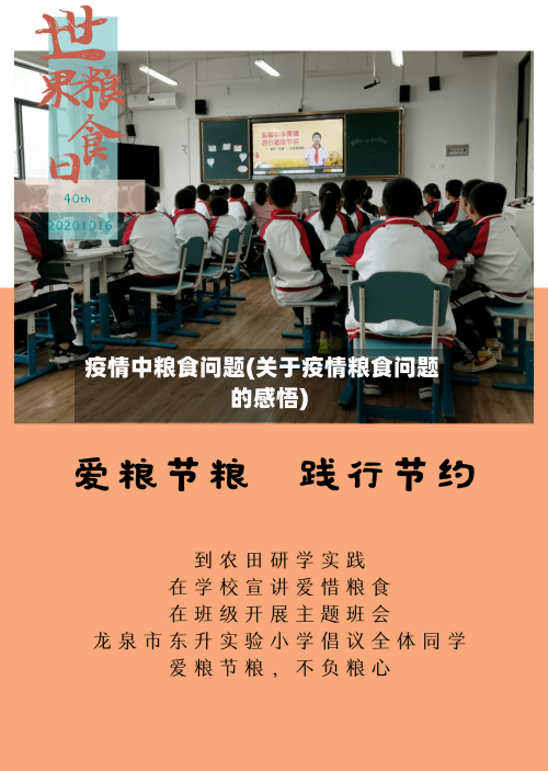 疫情中粮食问题(关于疫情粮食问题的感悟)