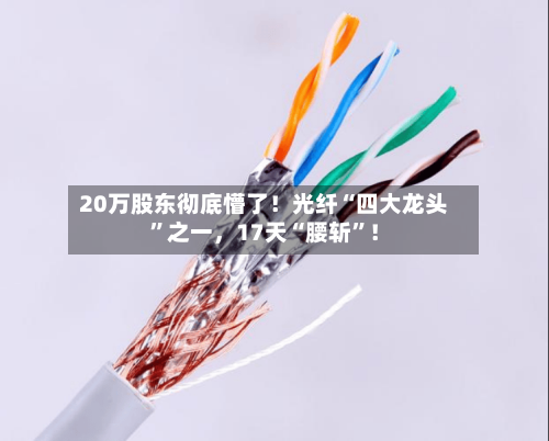 20万股东彻底懵了！光纤“四大龙头”之一，17天“腰斩	”！-第2张图片
