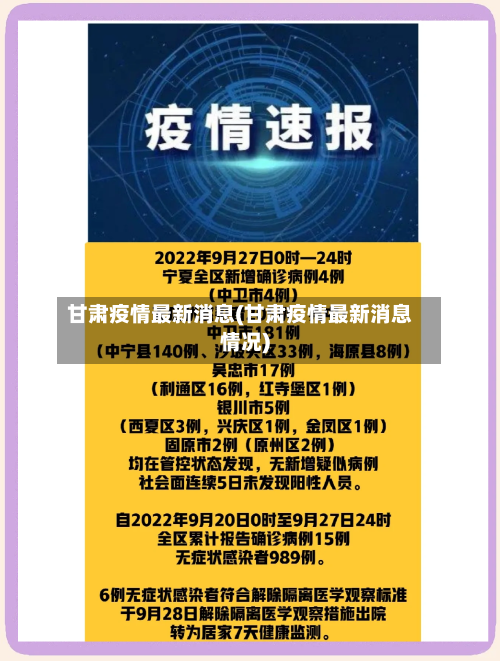 甘肃疫情最新消息(甘肃疫情最新消息情况)