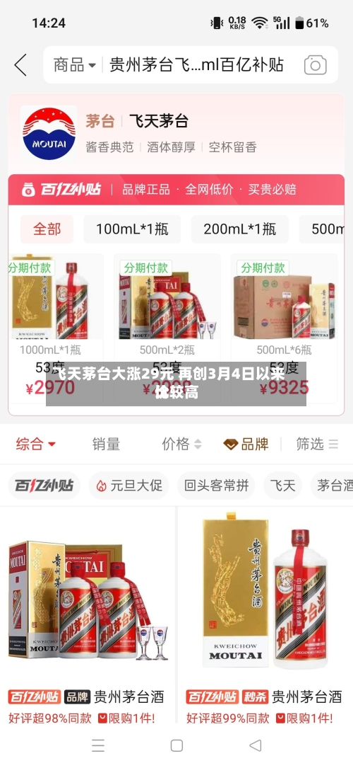 飞天茅台大涨29元 再创3月4日以来比较高价-第2张图片