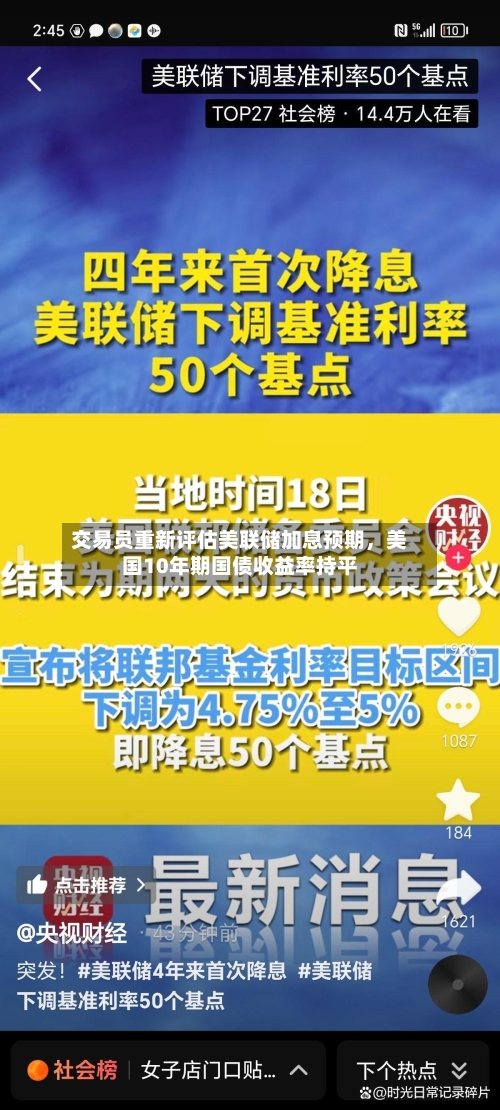 交易员重新评估美联储加息预期，美国10年期国债收益率持平-第3张图片