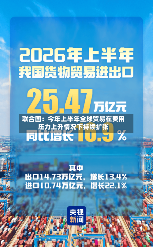 联合国：今年上半年全球贸易在费用压力上升情况下持续扩张-第2张图片
