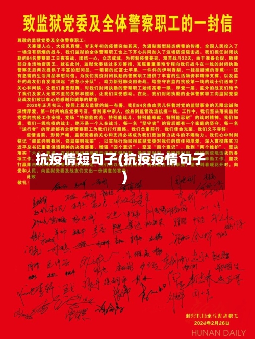 抗疫情短句子(抗疫疫情句子)