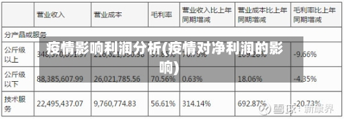 疫情影响利润分析(疫情对净利润的影响)-第3张图片