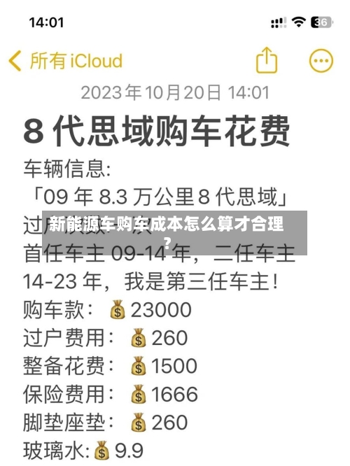 新能源车购车成本怎么算才合理？