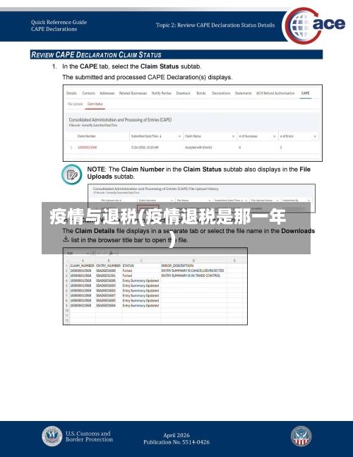 疫情与退税(疫情退税是那一年)