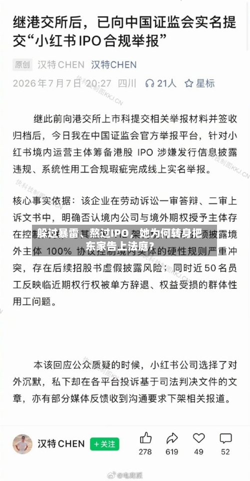 躲过暴雷、熬过IPO	，她为何转身把东家告上法庭？-第2张图片
