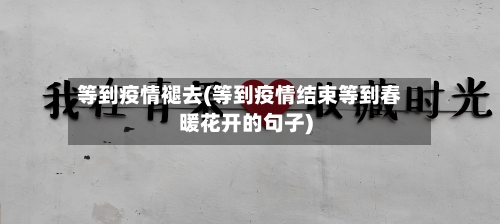 等到疫情褪去(等到疫情结束等到春暖花开的句子)