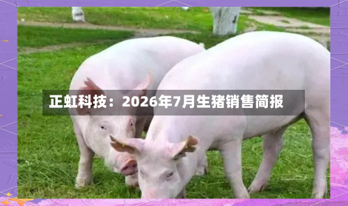 正虹科技:2026年7月生猪销售简报-第3张图片