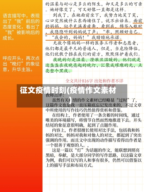 征文疫情时刻(疫情作文素材)-第3张图片