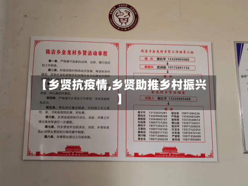 【乡贤抗疫情,乡贤助推乡村振兴】