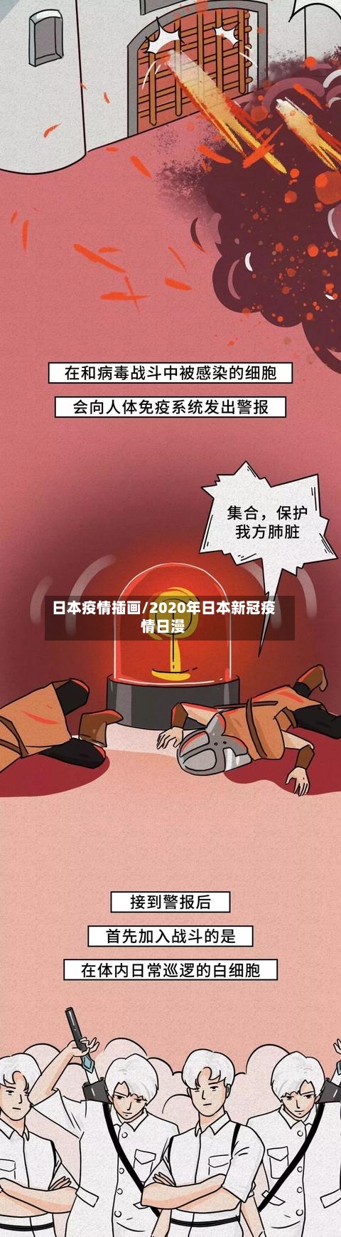 日本疫情插画/2020年日本新冠疫情日漫