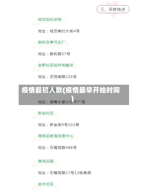 疫情最初人数(疫情最早开始时间)