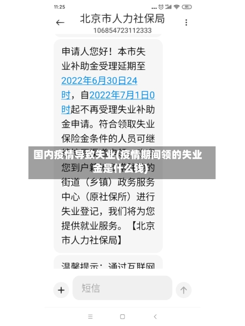 国内疫情导致失业(疫情期间领的失业金是什么钱)