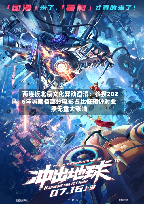 两连板北京文化异动澄清：参投2026年暑期档部分电影占比低预计对业绩无重大影响-第3张图片