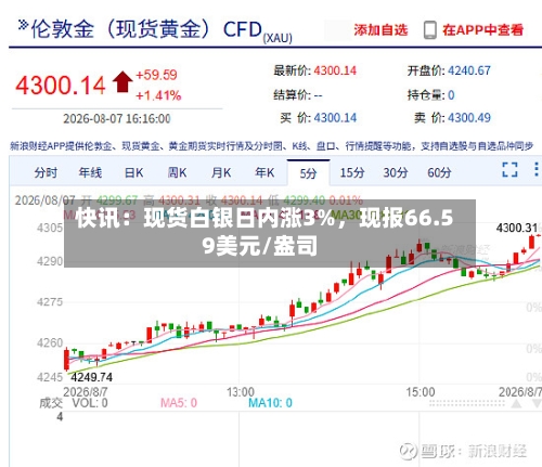 快讯：现货白银日内涨3%，现报66.59美元/盎司-第2张图片