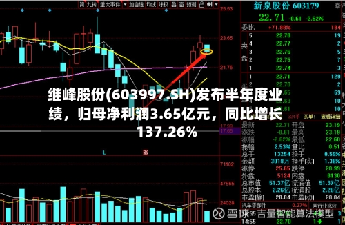 继峰股份(603997.SH)发布半年度业绩，归母净利润3.65亿元，同比增长137.26%-第2张图片