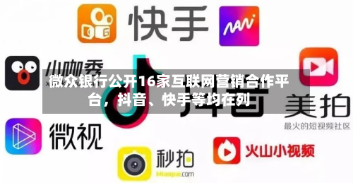 微众银行公开16家互联网营销合作平台，抖音、快手等均在列-第3张图片