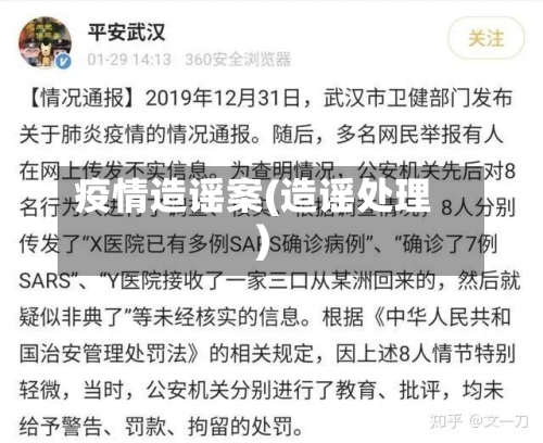 疫情造谣案(造谣处理)-第2张图片
