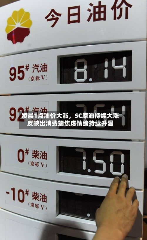 凌晨1点油价大涨，SC原油持续大涨反映出消费端焦虑情绪持续升温