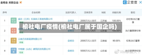 榆社电厂疫情(榆社电厂属于国企吗)